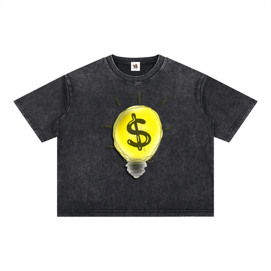 Mineral Wash Boxy Cotton T-Shirt