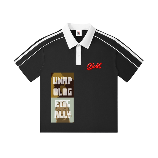 Contrast Collar Short-Sleeve Polo Shirt