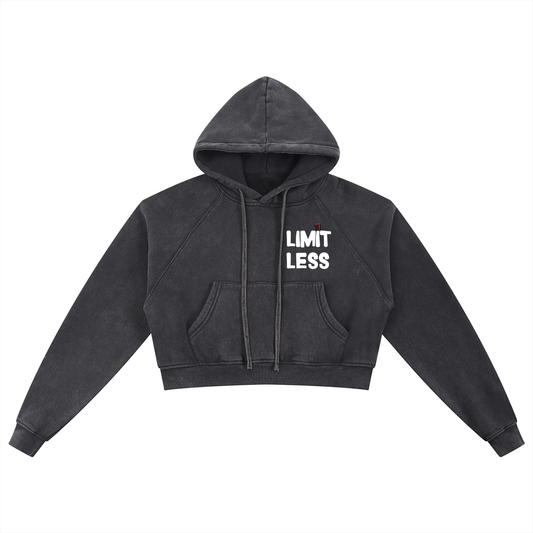 Snow Washed Cropped Hoodie